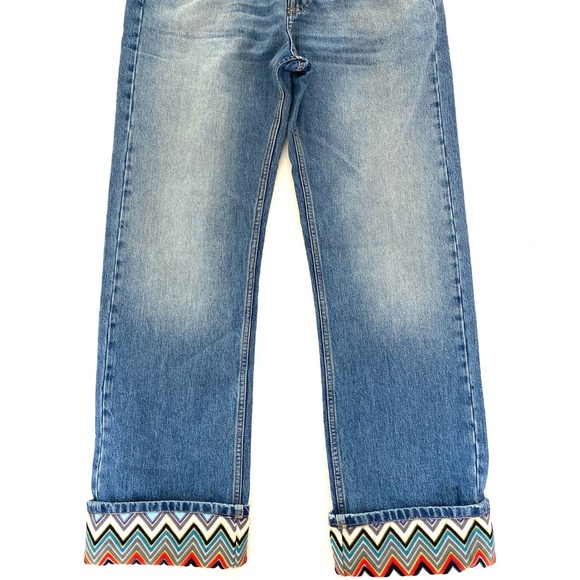 MISSONI Pink 5 Pocket Straight Leg Jeans - Size US10 - MSRP $595.00 BNWT